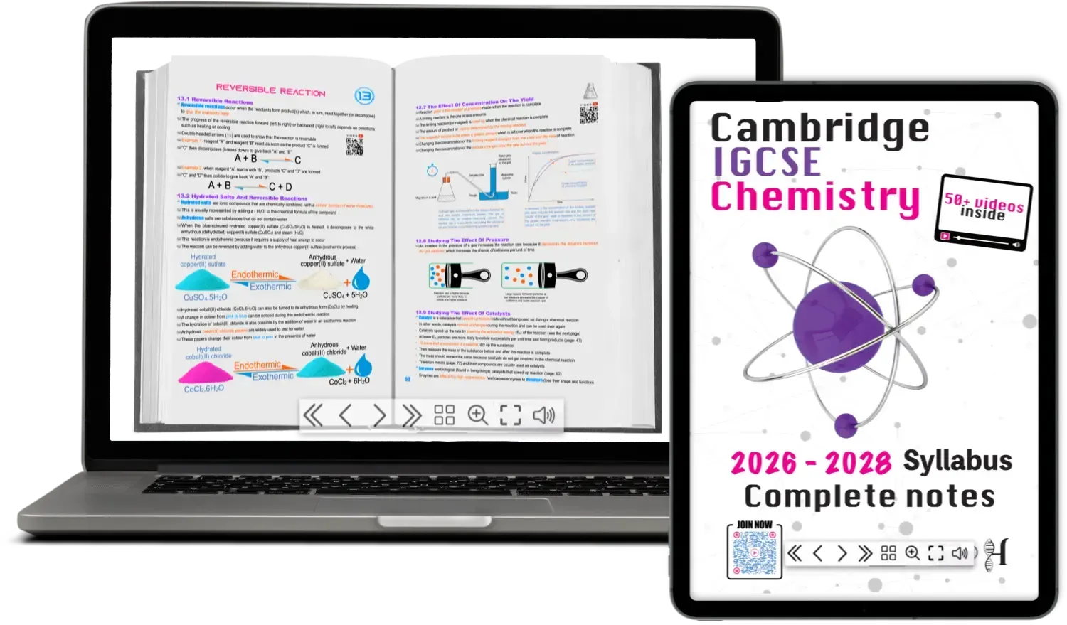 IGCSE Chemistry Complete Notes ebook +  Interactive Quizzes & Flash Cards