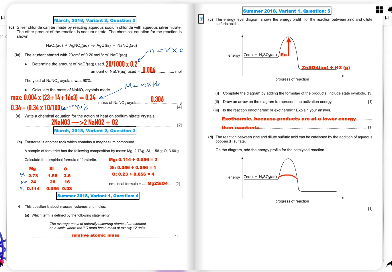 IGCSE Biology & Chemistry Solved Past Papers Package - Image 10