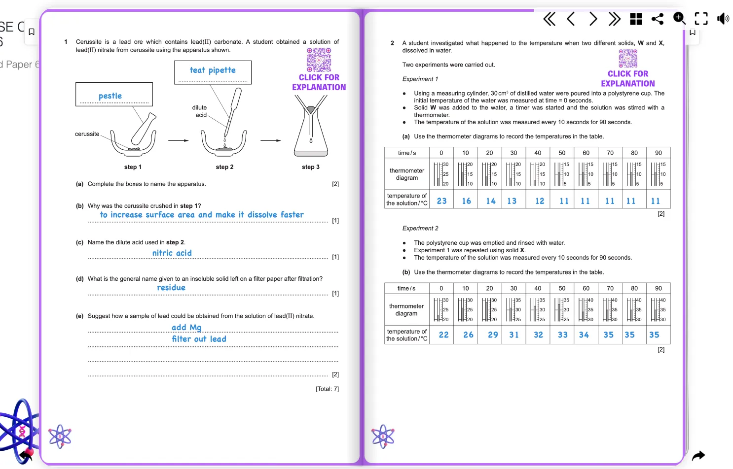 IGCSE Biology & Chemistry Solved Past Papers Package - Image 7