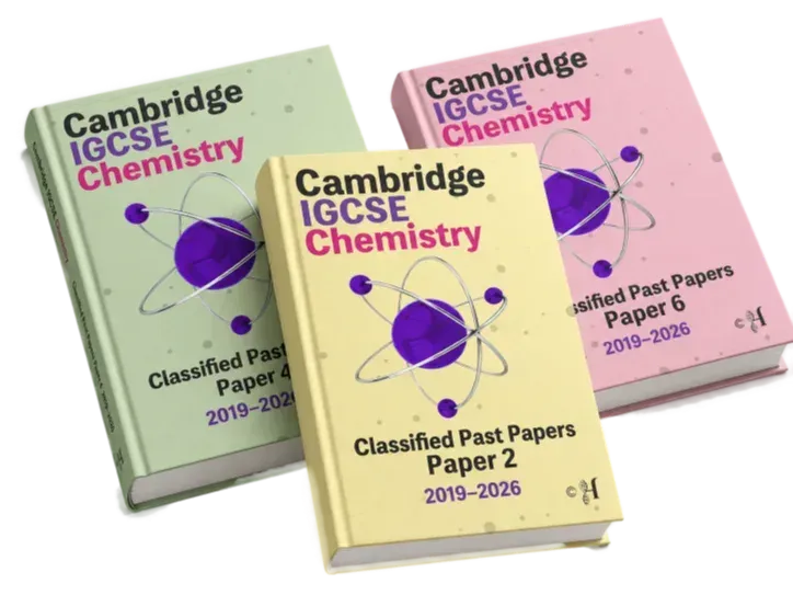 Cambridge IGCSE Chemistry classified past papers 2019–2026 for Papers 2, 4 and 6