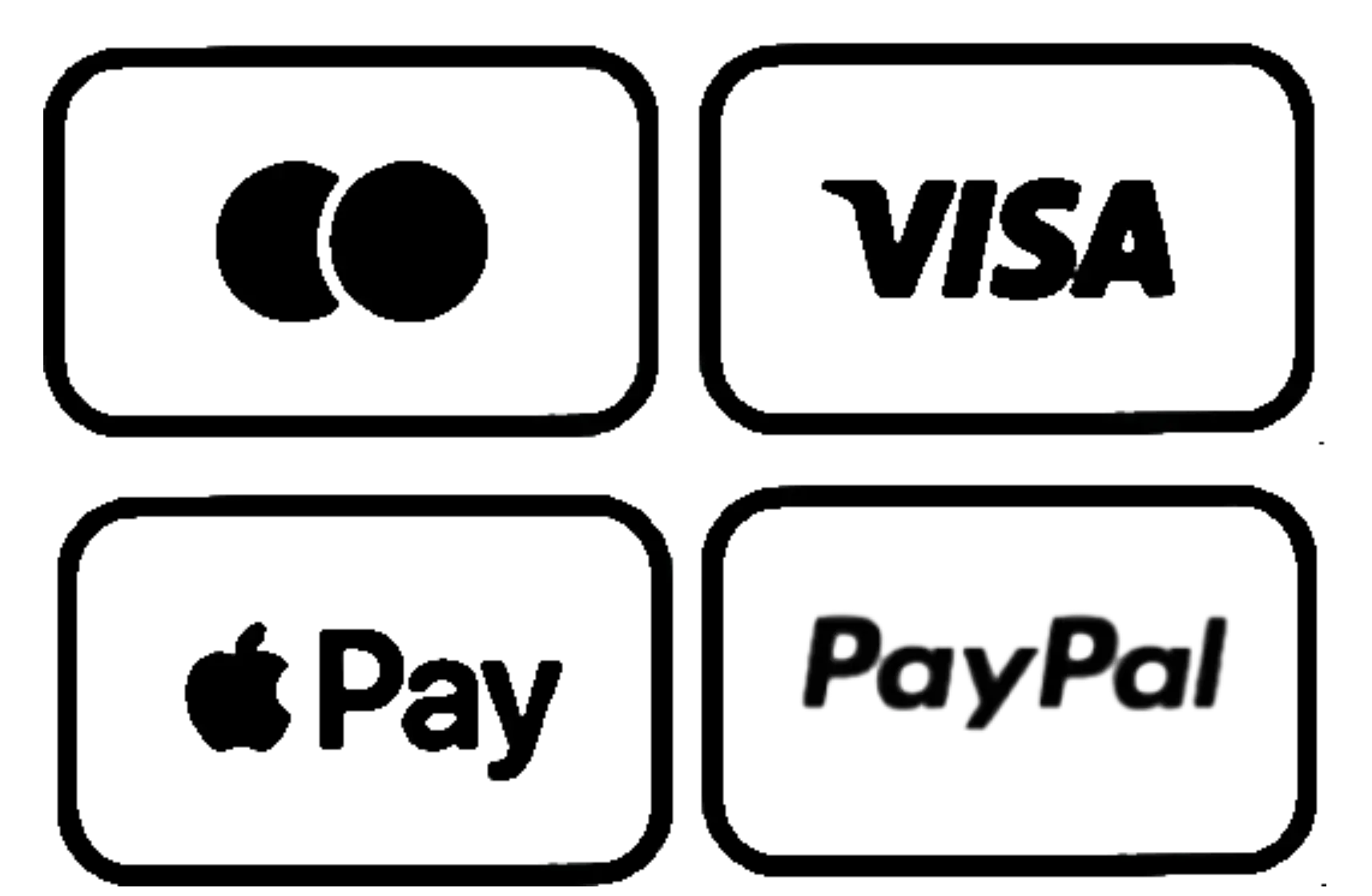 Accepted payment methods: Mastercard, Visa, Apple Pay and PayPal