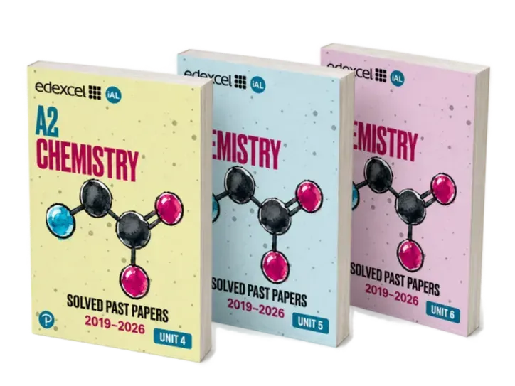 Edexcel IAL Chemistry solved past papers package Units 4, 5 and 6, 2019 to 2026