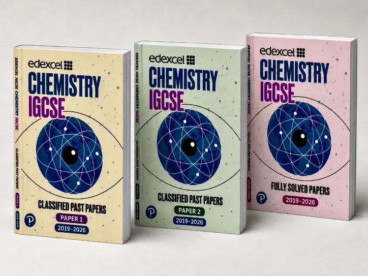 Edexcel IGCSE Chemistry classified and fully solved past papers 2019 to 2026, Paper 1 and Paper 2