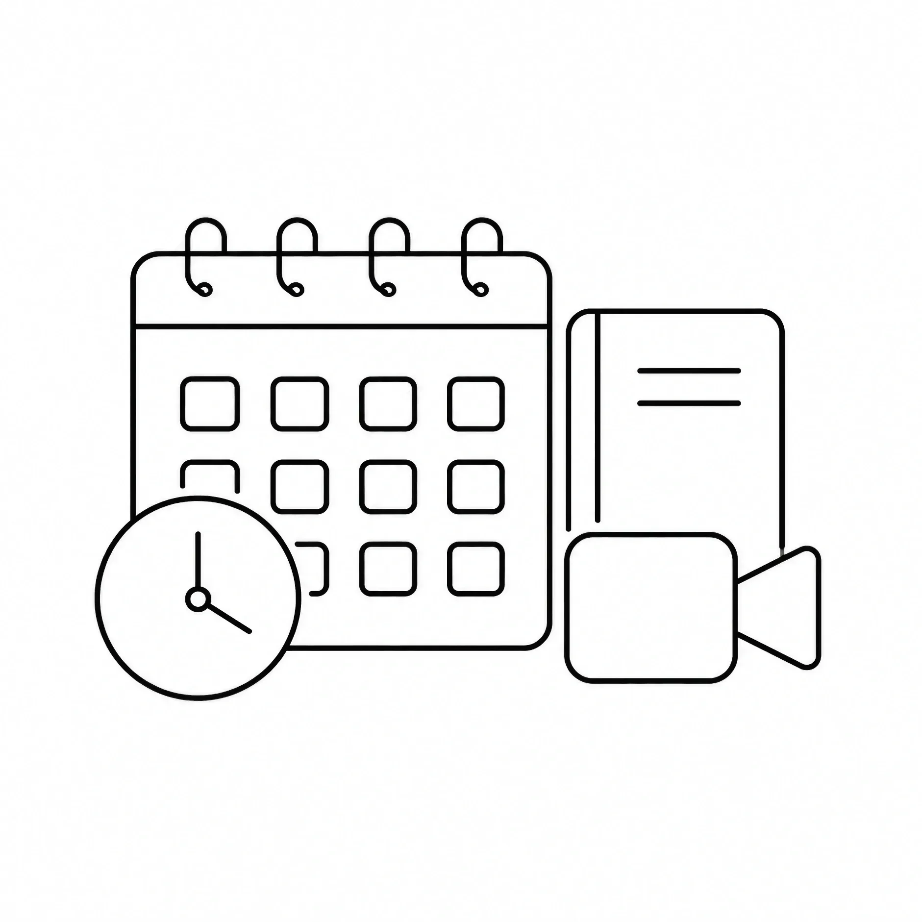 Line illustration of an International A Level Biology schedule and study materials