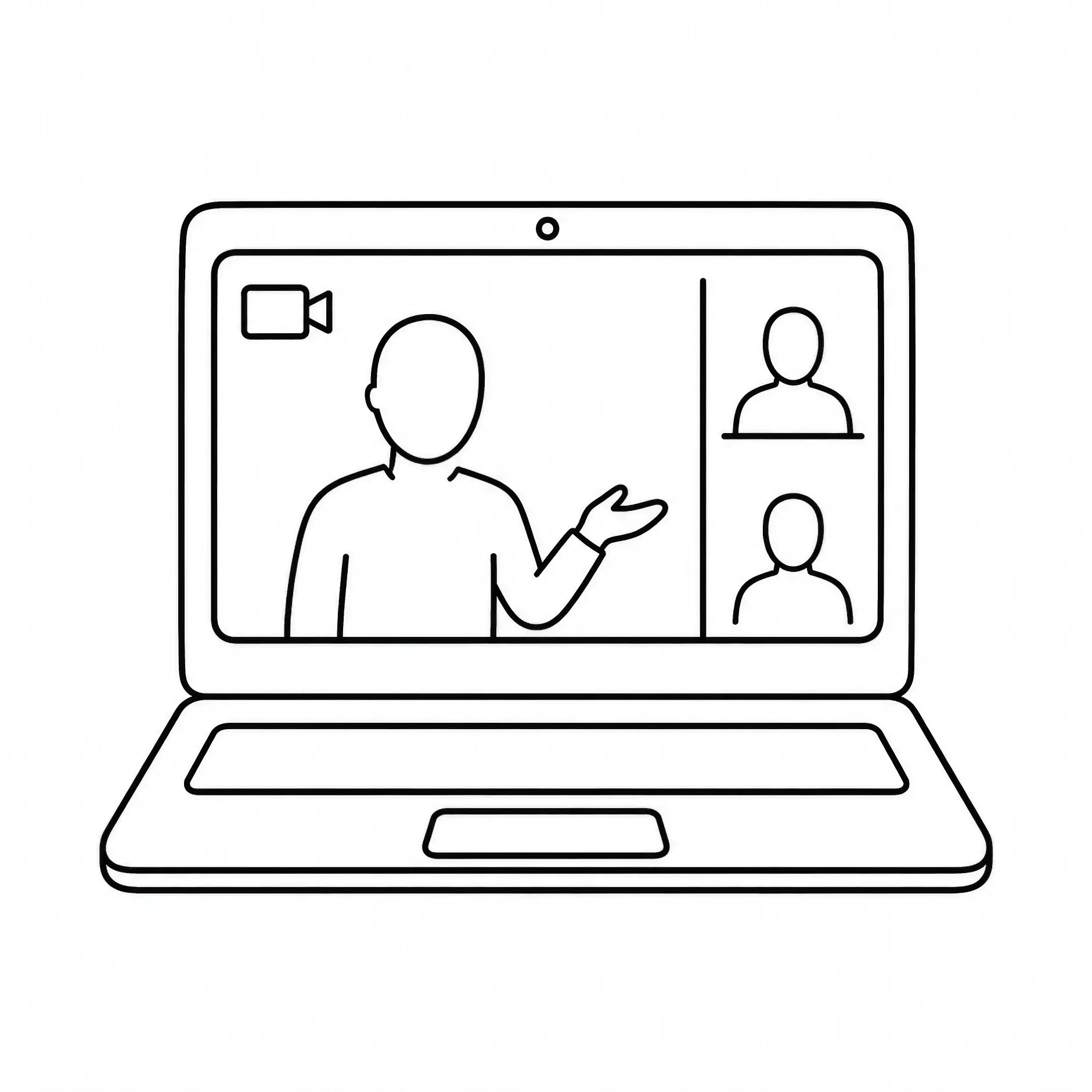 Line illustration of an interactive International A Level Biology online class