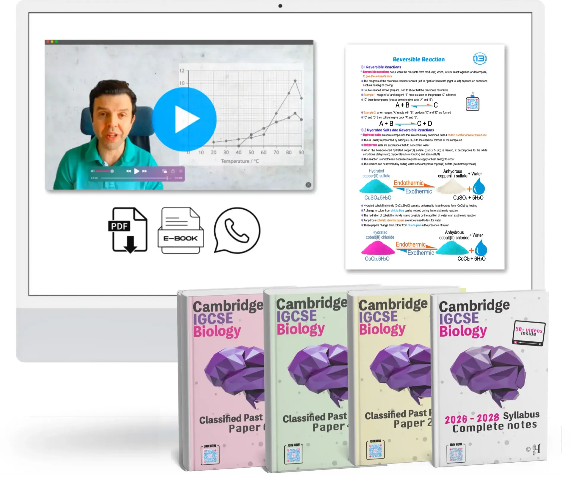 Complete IGCSE Biology course package for the Cambridge 2026–2028 syllabus with notes eBook, video lessons and solved past papers