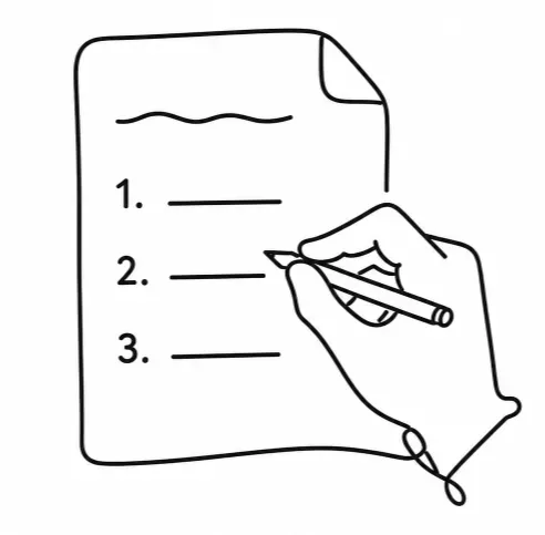 Line illustration of IGCSE Biology past-paper questions being completed