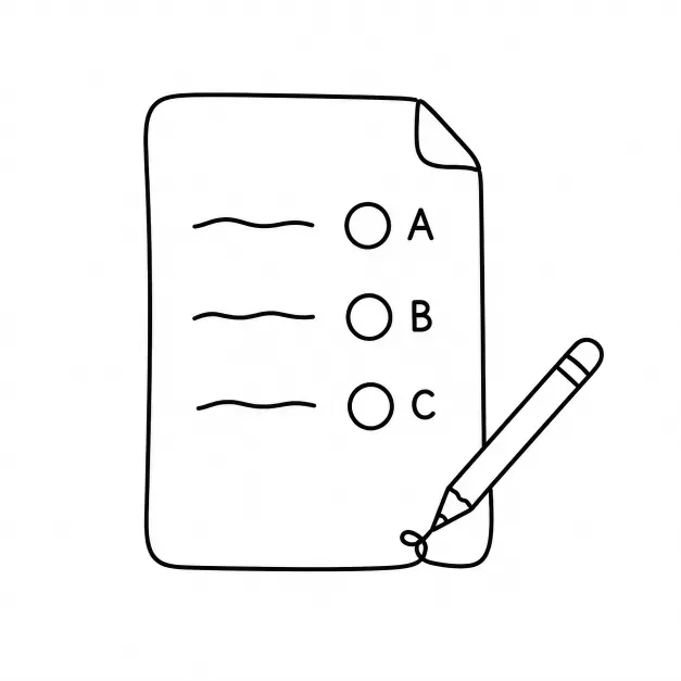 Line illustration representing an IGCSE Biology progress quiz