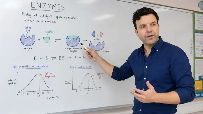 Hosni Showike teaching Biology and Chemistry